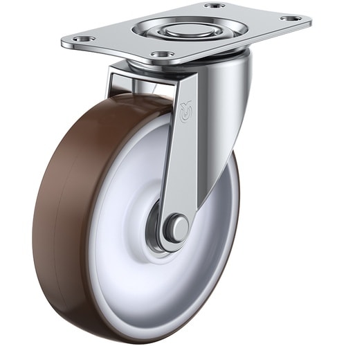 ユーエイ プレート式 自在 キャスター ウレタン