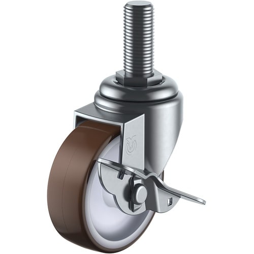 ユーエイ ねじ込み式 自在 キャスター ウレタン