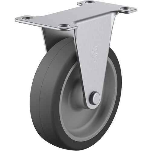 ユーエイ プレート式 固定 ステンレスキャスター