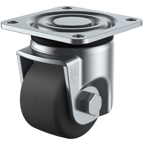 ユーエイ プレート式 自在 低床キャスター 導電性