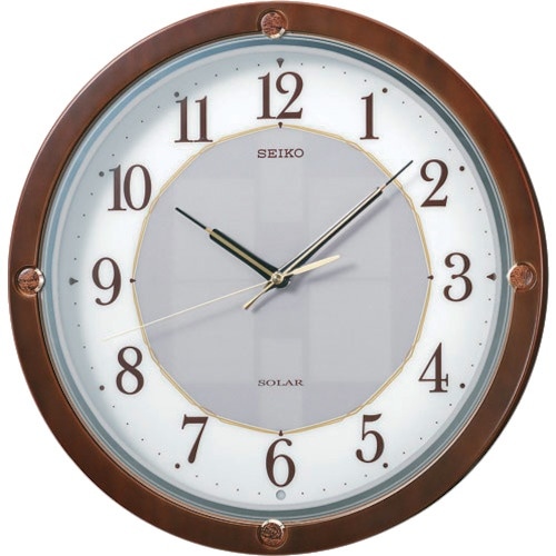 SEIKO ソーラー電波掛時計 木枠