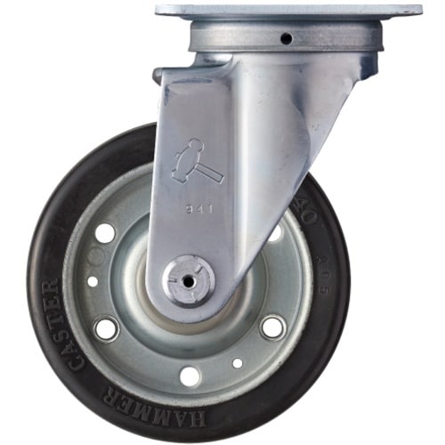 ハンマー 旋回式ゴム車輪(ワイドタイプ)125mm