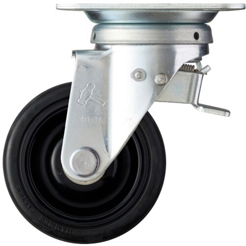 ハンマー スイッチキャスター ゴム車輪(ナイロンホ