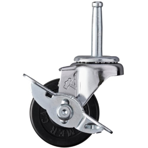 ハンマー 差込み旋回式ゴム車輪 50mm ストッパ