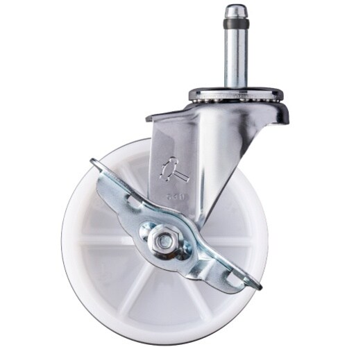 ハンマー 差込み旋回式ナイロン車輪 100mm ス