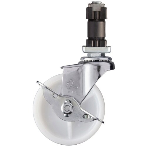 ハンマー パイプ差込み旋回式ナイロン車輪 75mm