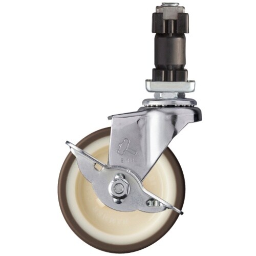 ハンマー パイプ差込み旋回式ウレタン車輪(ナイロン