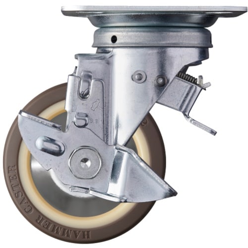 ハンマー スイッチキャスター ウレタン車輪(ナイロ