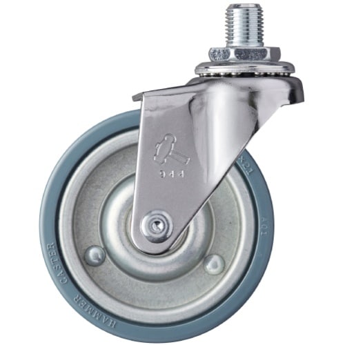 ハンマー ねじ込み旋回式ゴム車輪(スチールホイール