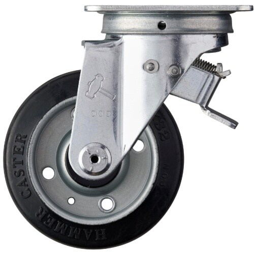 ハンマー スイッチキャスター ゴム車輪(ローラーベ