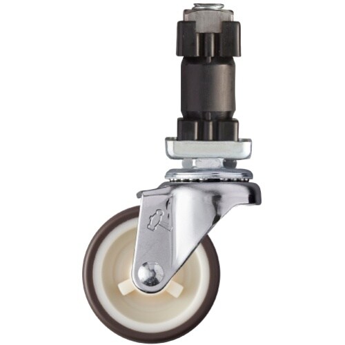 ハンマー パイプ差込み旋回式ウレタン車輪(ナイロン