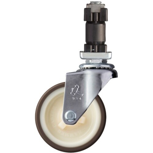 ハンマー パイプ差込み旋回式ウレタン車輪(ナイロン