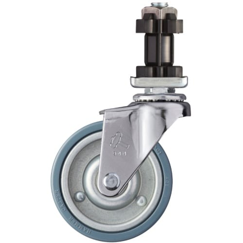 ハンマー パイプ差込み旋回式ゴム車輪(スチールホイ