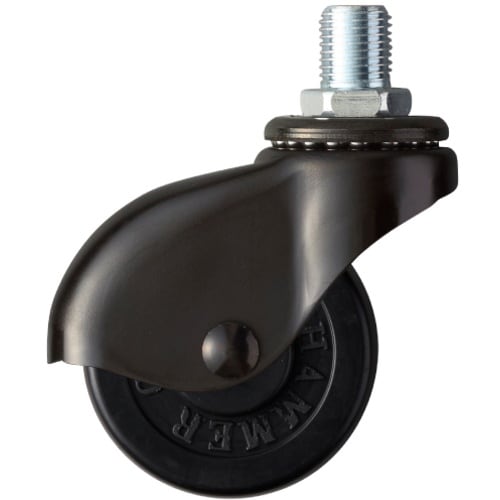 ハンマー ねじ込み旋回式ゴム車輪50mm M12