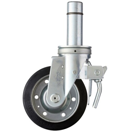 ハンマー 足場用旋回式ゴム車輪 150mm トータ
