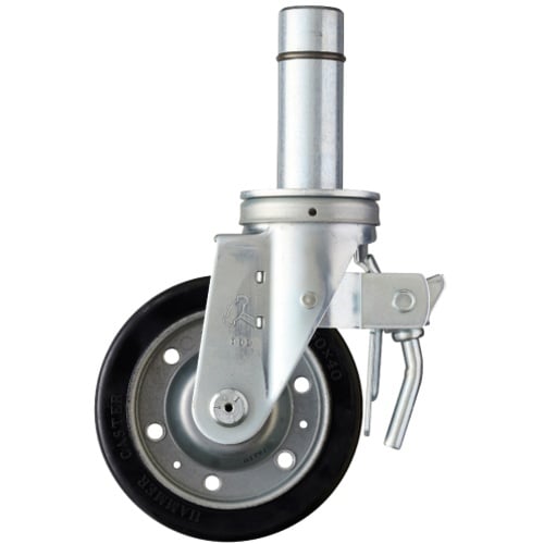 ハンマー 足場用旋回式ゴム車輪(ワイドタイプ・ロー