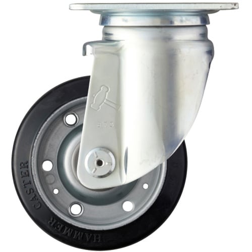 ハンマー 旋回式ゴム車輪 125mm