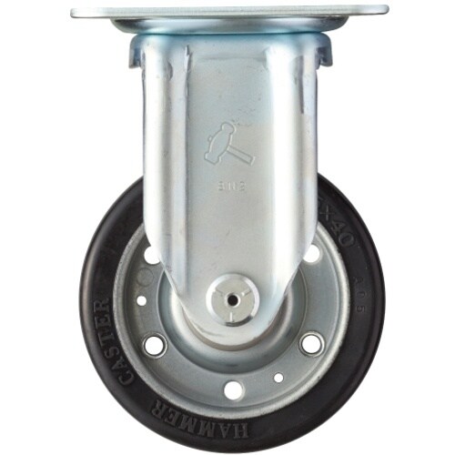 ハンマー 固定式ゴム車輪(ワイドタイプ)125mm