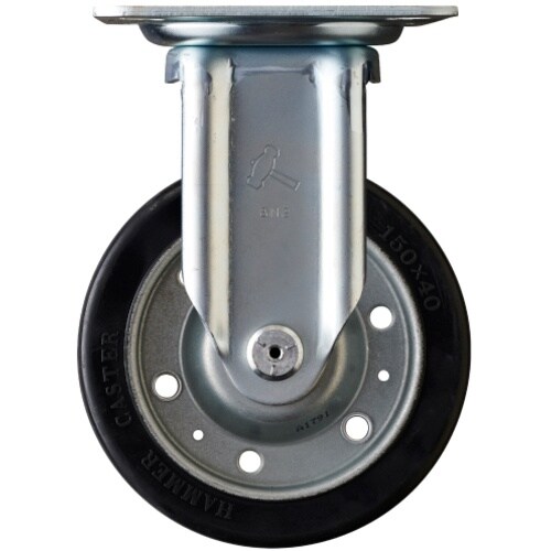 ハンマー 固定式ゴム車輪(ワイドタイプ)150mm