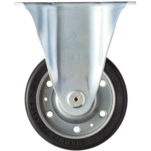 ハンマー 固定式ゴム車輪(ワイドタイプ)125mm