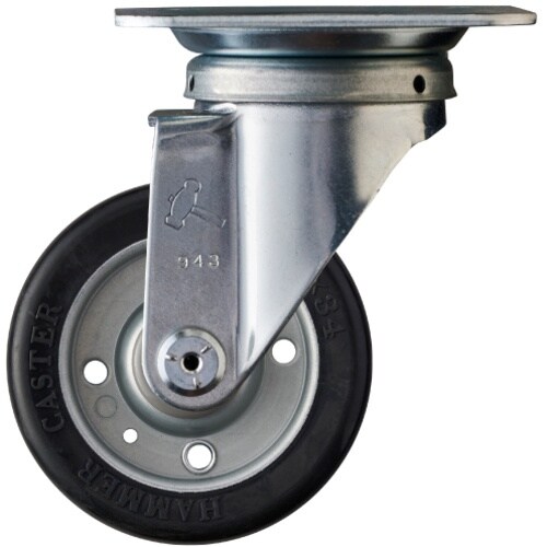 ハンマー 旋回式ゴム車輪(ワイドタイプ)100mm