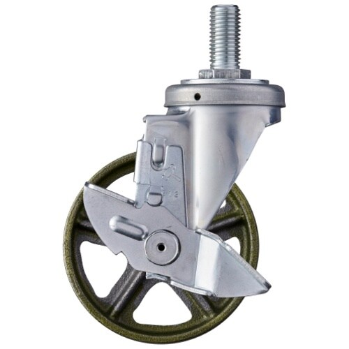 ハンマー ねじ込み式 旋回式イモノ車輪 125mm