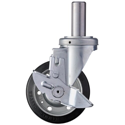 ハンマー 差込み式 旋回式ゴム車輪 125mm ス