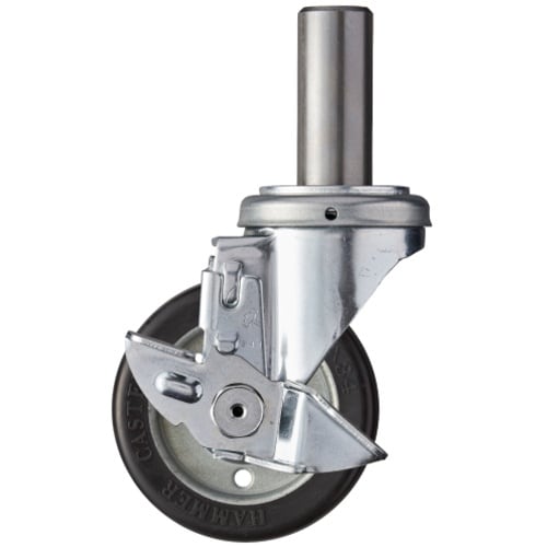 ハンマー 差込み式 旋回式ゴム車輪(ワイドタイプ・