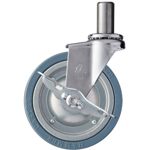 ハンマー 差込み旋回式ゴム車輪(スチールホイール)