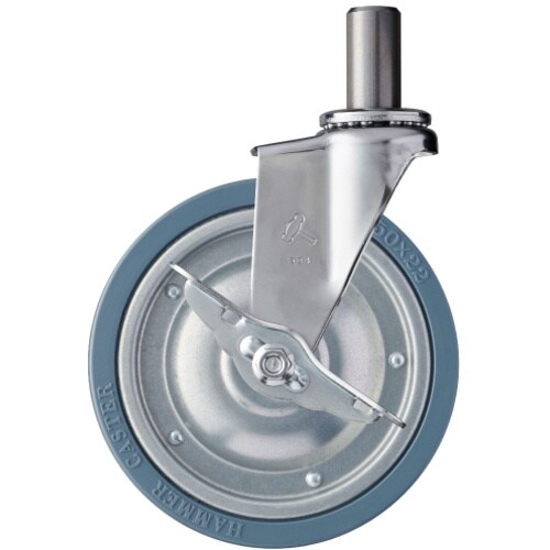 ハンマー 差込み旋回式ゴム車輪(スチールホイール)