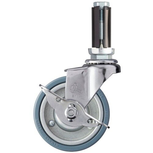 ハンマー パイプ差込み旋回式ゴム車輪(スチールホイ