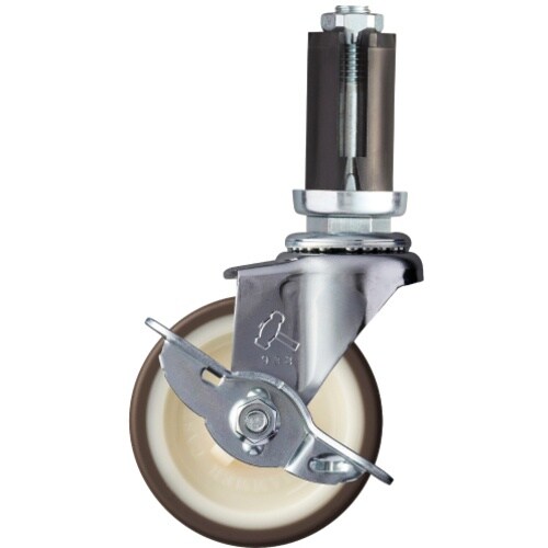 ハンマー パイプ差込み旋回式ウレタン車輪(ナイロン