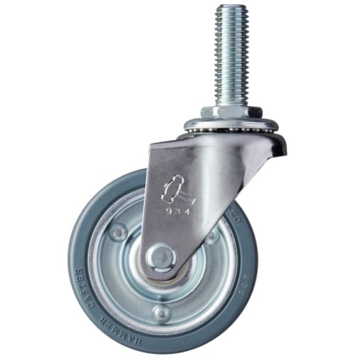 ハンマー ねじ込み旋回式ゴム車輪(スチールホイール