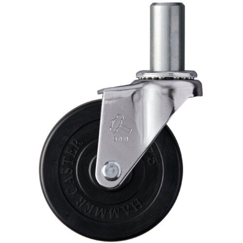 ハンマー 差込み旋回式ゴム車輪 75mm