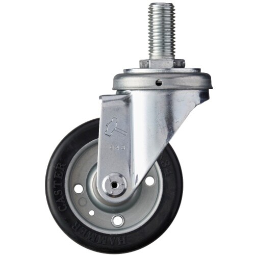 ハンマー ねじ込み旋回式ゴム車輪(ワイドタイプ)1