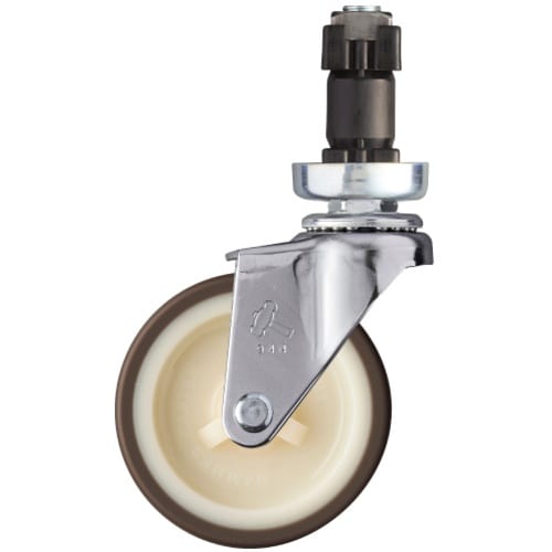 ハンマー パイプ差込み旋回式ウレタン車輪(ナイロン