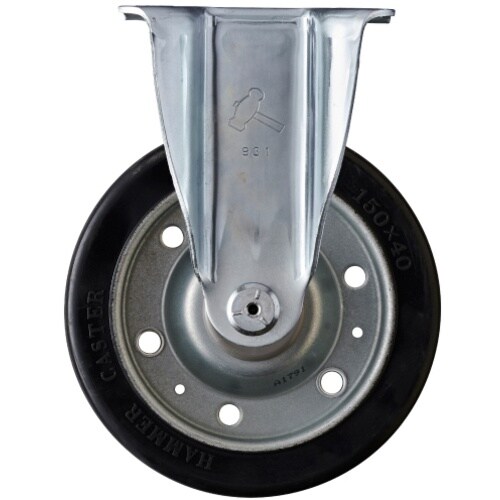 ハンマー 固定式ゴム車輪(ワイドタイプ)150mm