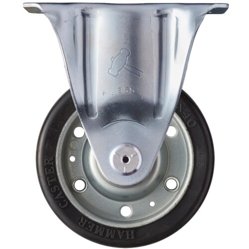 ハンマー 固定式ゴム車輪(ワイドタイプ)125mm