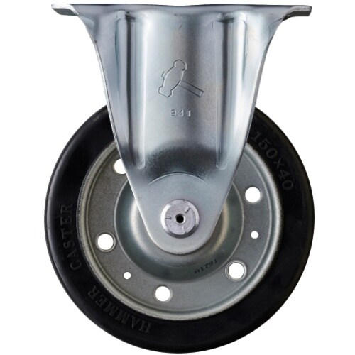 ハンマー 固定式ゴム車輪(ワイドタイプ)150mm