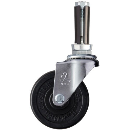 ハンマー パイプ差込み旋回式ゴム車輪 65mm φ