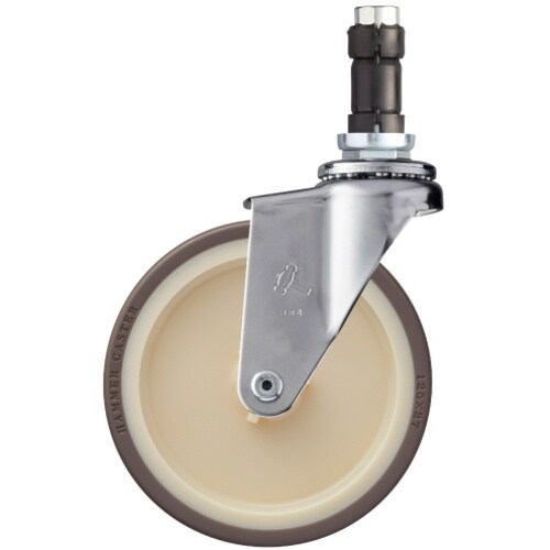 ハンマー パイプ差込み旋回式ウレタン車輪(ナイロン