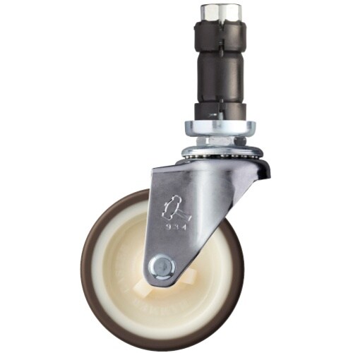 ハンマー パイプ差込み旋回式ウレタン車輪(ナイロン