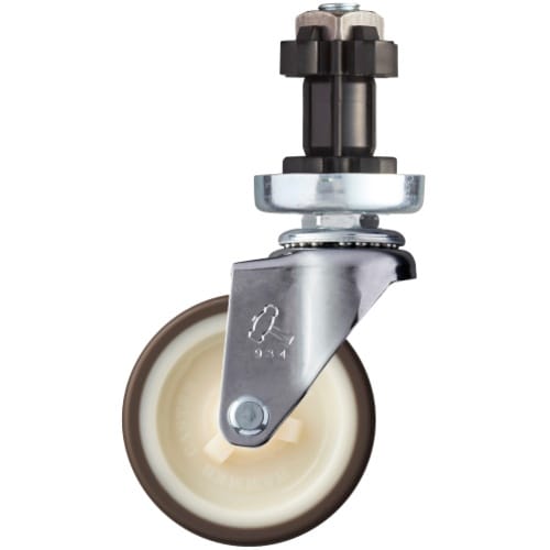 ハンマー パイプ差込み旋回式ウレタン車輪(ナイロン