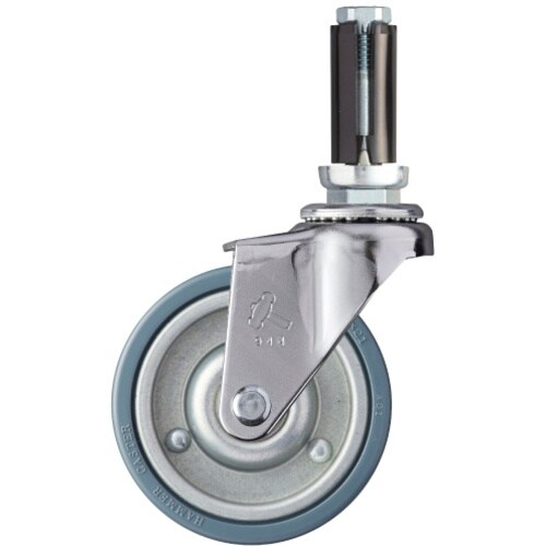 ハンマー パイプ差込み旋回式ゴム車輪(スチールホイ