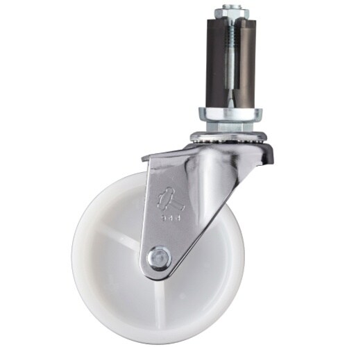 ハンマー パイプ差込み旋回式ナイロン車輪 75mm