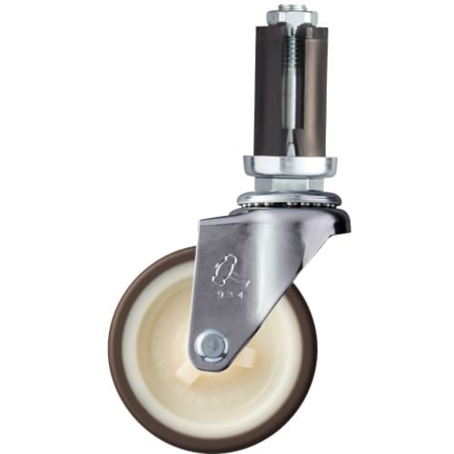 ハンマー パイプ差込み旋回式ウレタン車輪(ナイロン