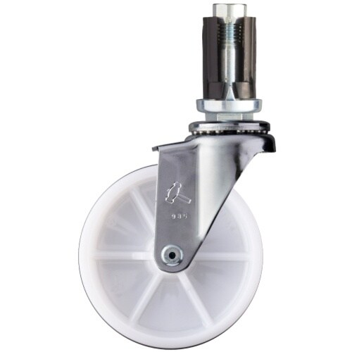 ハンマー パイプ差込み旋回式ナイロン車輪 100m