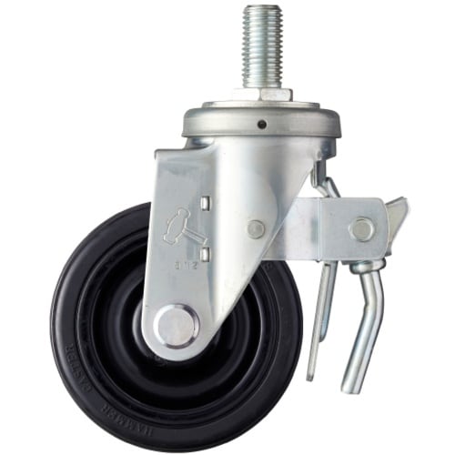 ハンマー ねじ込み旋回式ゴム車輪(ナイロンホイール