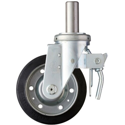 ハンマー 差込み旋回式ゴム車輪 150mm トータ