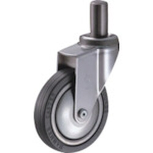 ハンマー 差込み旋回式ゴム車輪 100mm